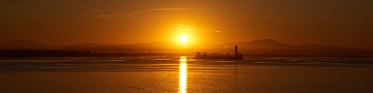 Рассвет на Long Beach, Калифорния