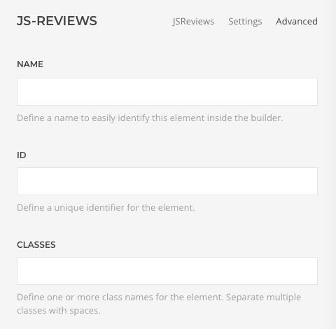 Дополнительные настройки слайдера отзывов Joomshopping